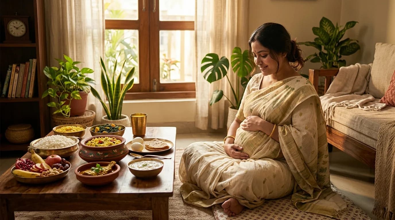 গর্ভাবস্থায় বাঙালি খাবার তালিকা, ভাত, দুধ, ফল, শাক, ঘি ও মধু